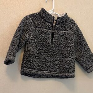 wonder nation Dark Gray Sherpa Quarter-Zip Hoodie